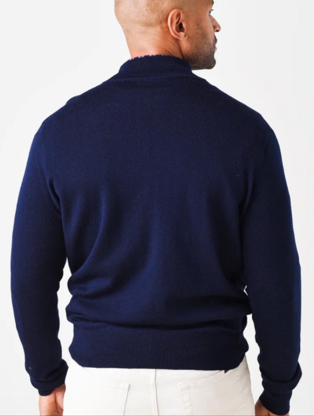 Peter Millar Crown Soft Cotton Silk Quarter Zip Pullover Sweater - Picture 2 of 7